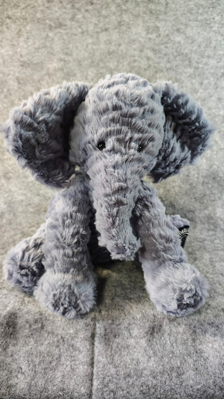 Rare Jellycat Fuddlewuddle Elephant Hockey "The sports corporation" 10in